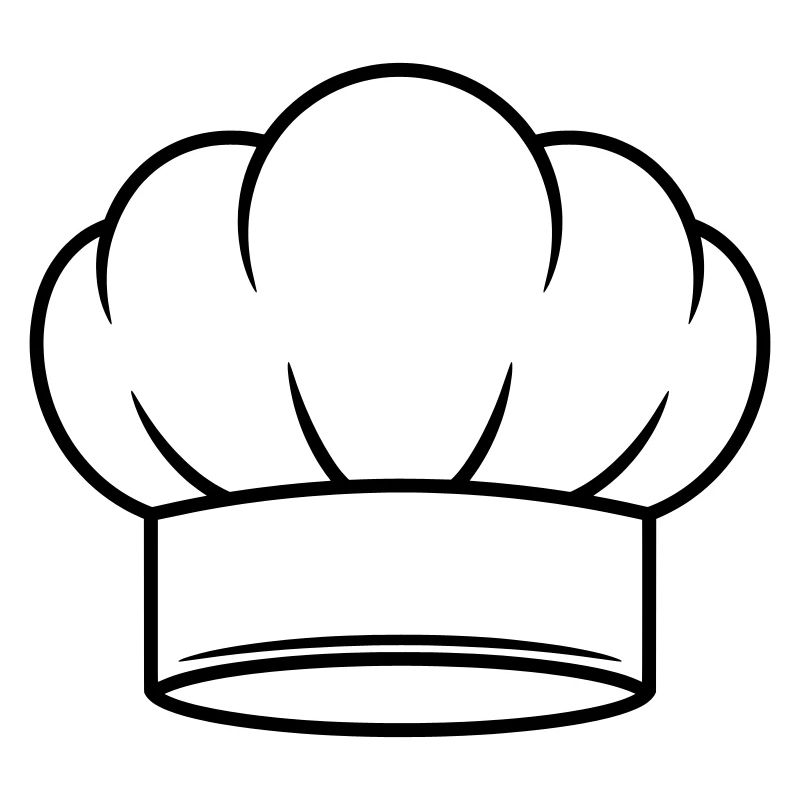 Conception d’icônes vectorielles de chapeau de chef