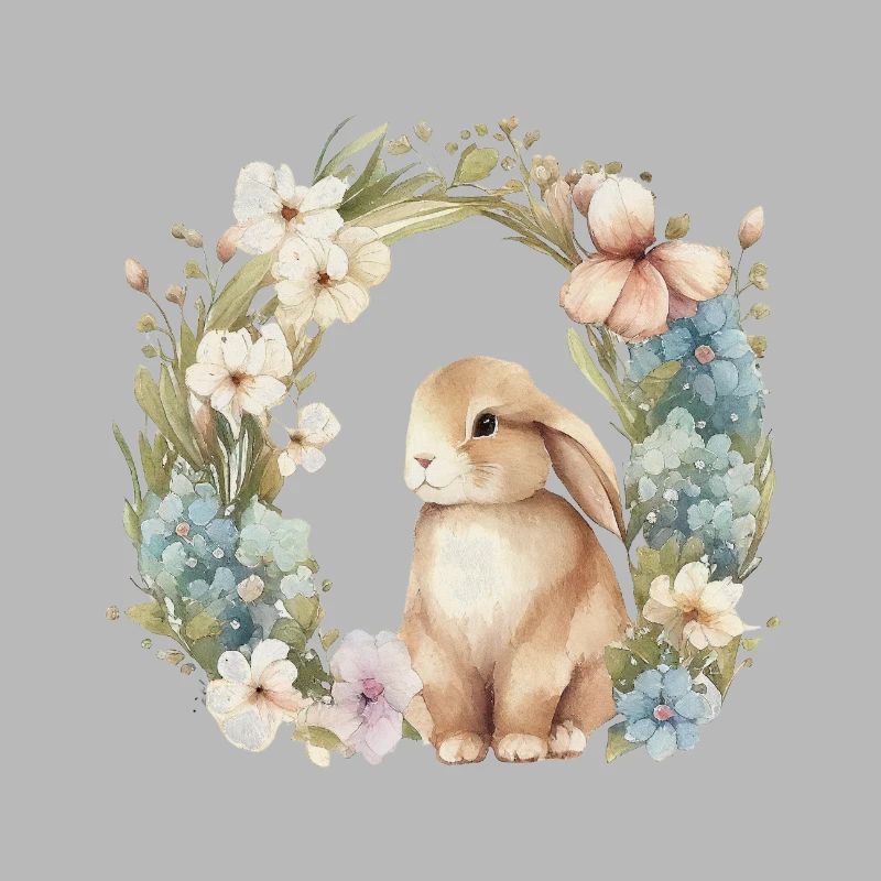 Couronne de fleurs de lapin