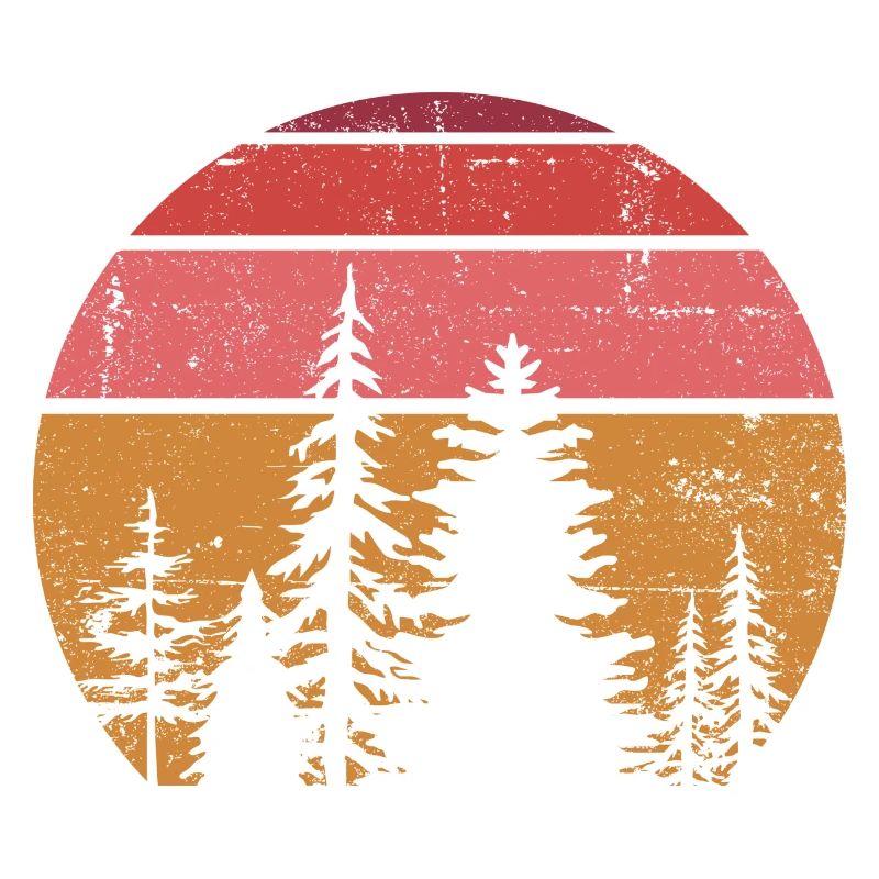 Solar Pine Silhouette