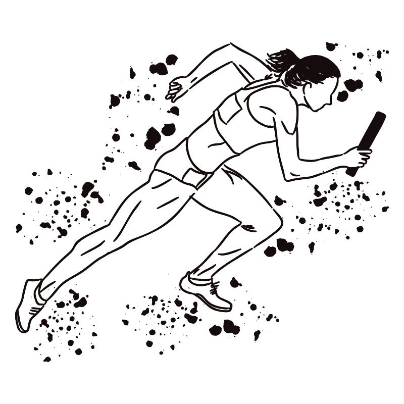 Coureur de relais, Course de relais, Course de relais, Course de relais