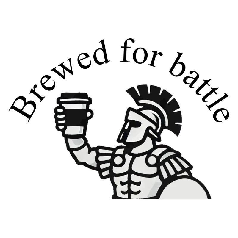 Infusé pour la bataille - Gladiator coffee design