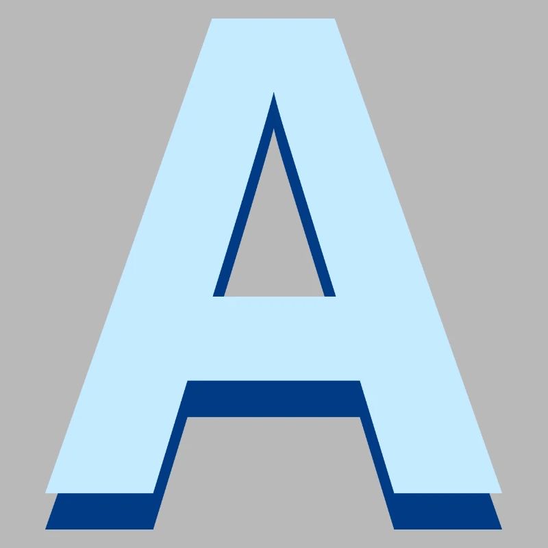 Buchstabe A Blue Pop und Modern