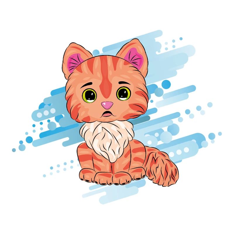 Süße orangefarbene Katze mit Schal