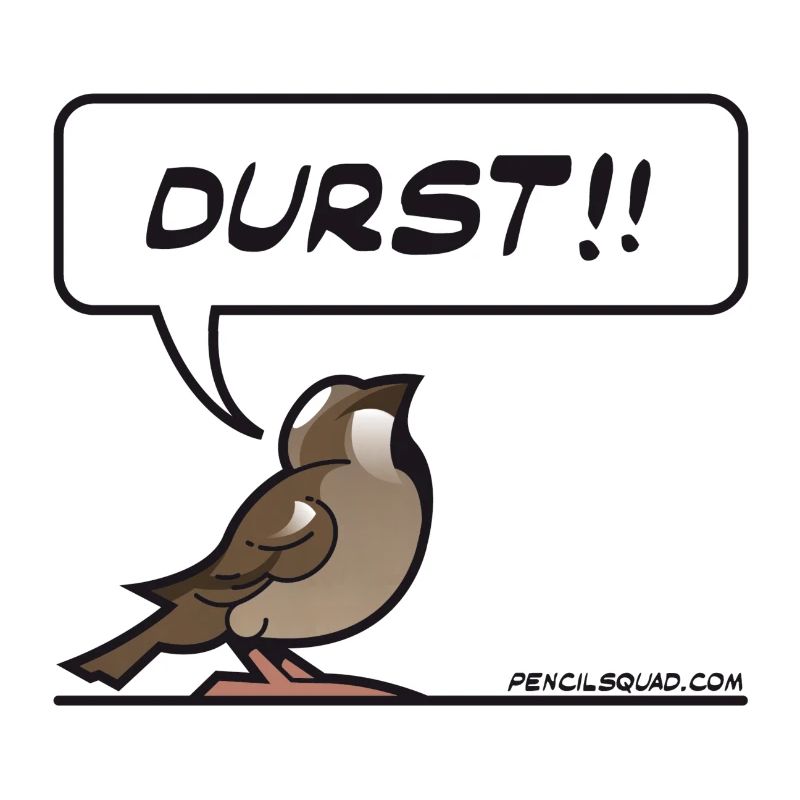 Durstiger Spatz