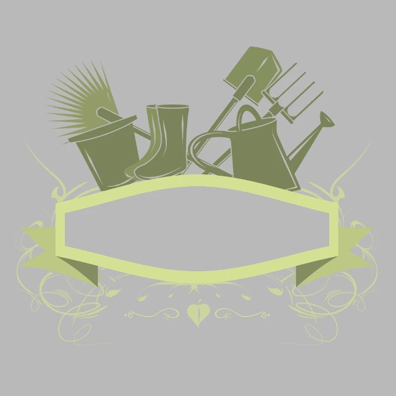 Decorative Garden Banner with Tools