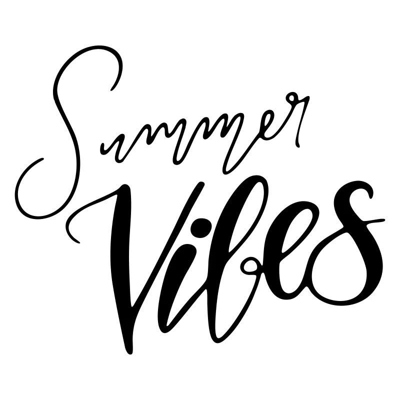 Handlettering "Summer Vibes" Verschiedene Farben