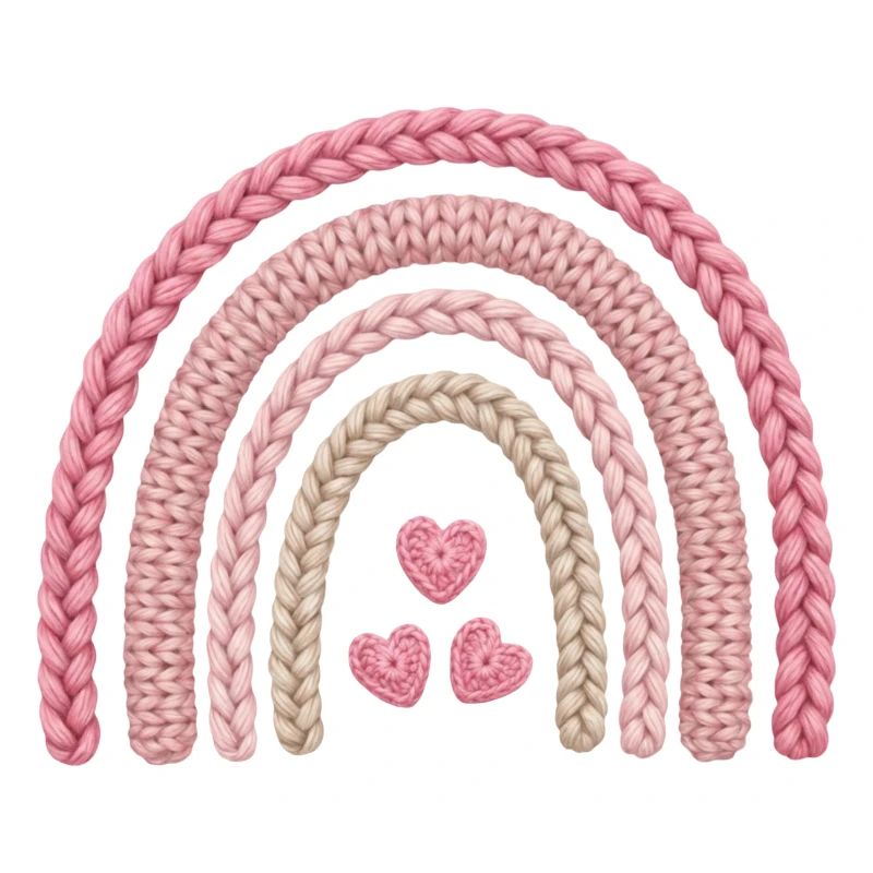 Rainbow Pink Knitting Pattern