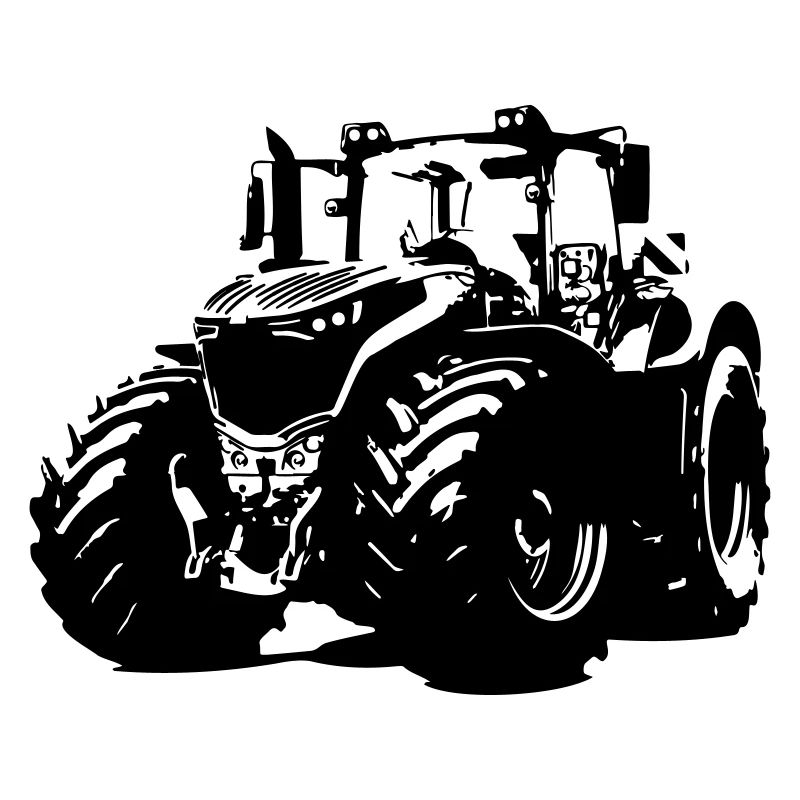 Tracteur allemand robuste avec des jantes rouges