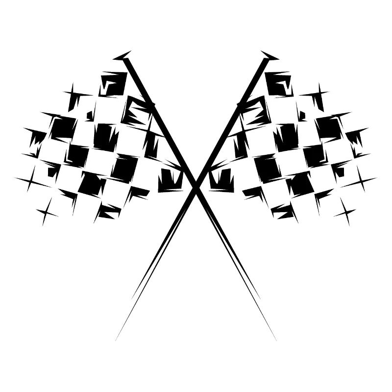 Icône du drapeau de course Illustration Icône du drapeau à damier
