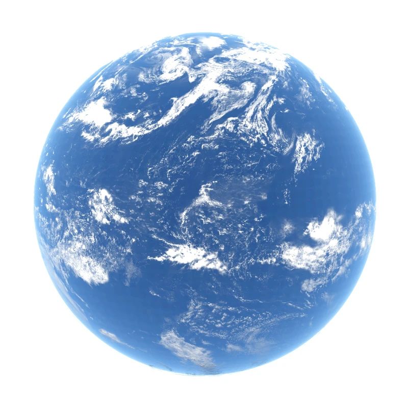 Neptune Water and Clouds Planet
