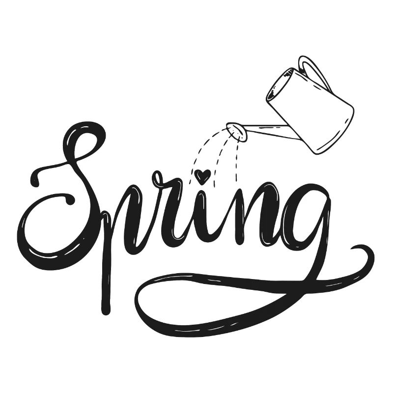 spring frühlingsbeginn garten gießen beet liebe