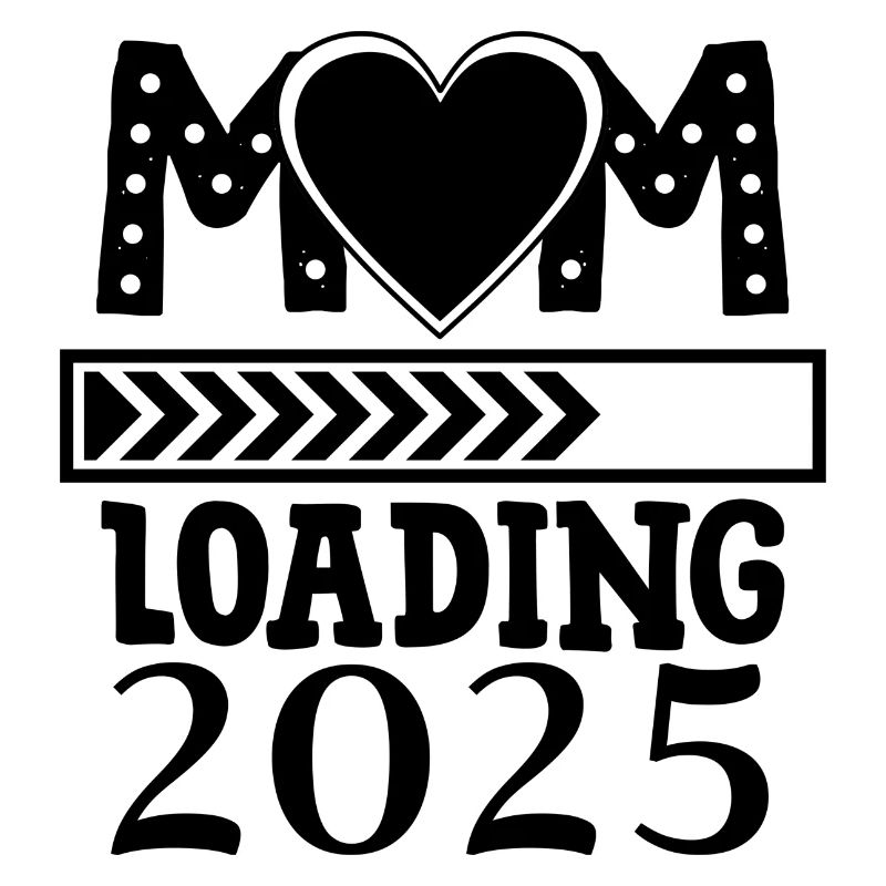 Mom 2025 loading, werdende Mutter 2025 Herz