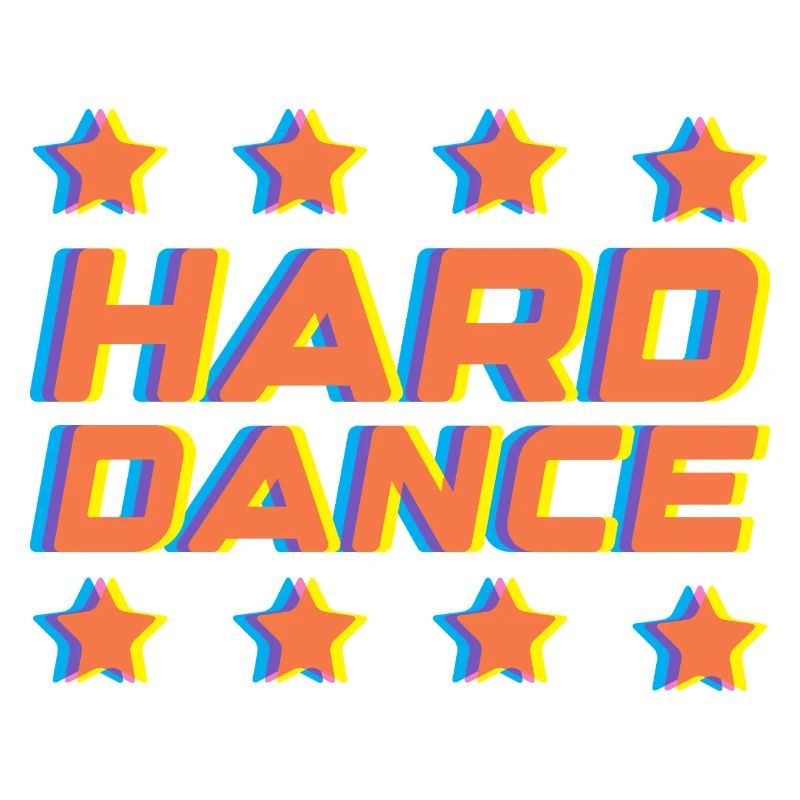 Hard Dance Retro Neon 3D