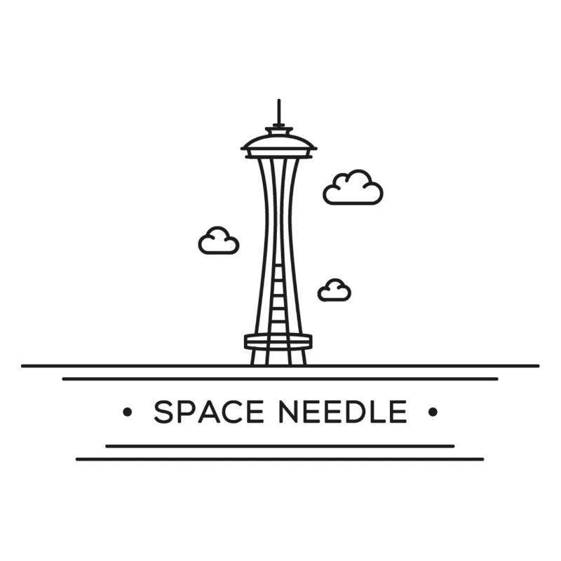 Space Needle | Schwarz | Geschenkidee