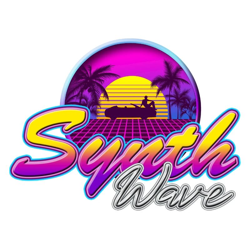 Synth-Wave Music Neon-Vibe Electrowave sunset