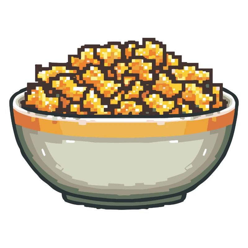 Bol de pop-corn Pixel Art