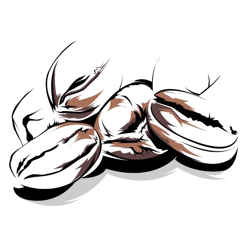 Coffee Beans Cafe Illustration Logo Coffee Time