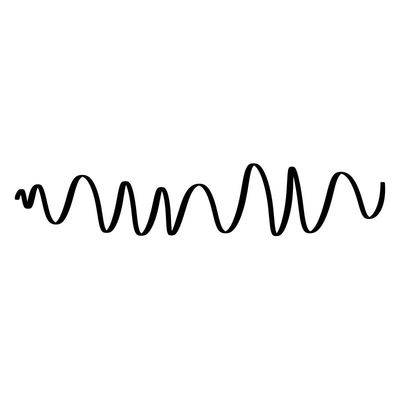 Wavy line curved line doodle stroke