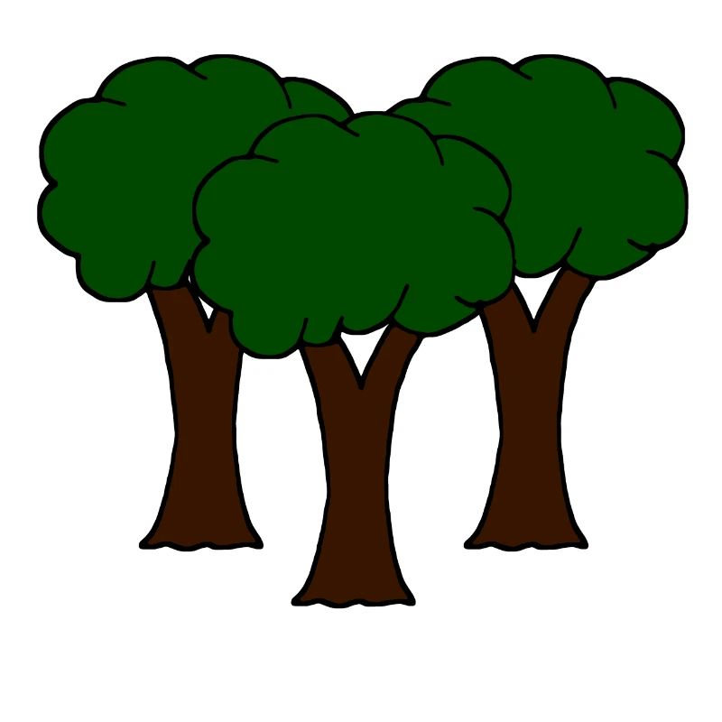 Bäume, Wald, Comic-Style