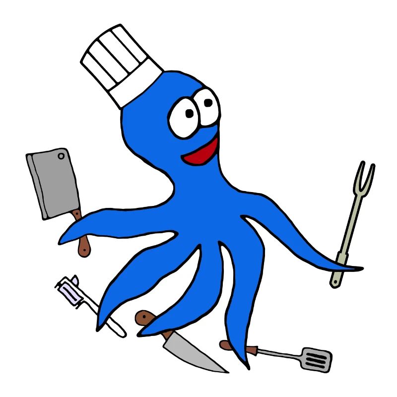 Octopus Cook, Funny Squid Cook Gift