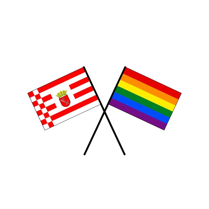 Bremen arc-en-ciel drapeau croisé drapeau LGBT CSD