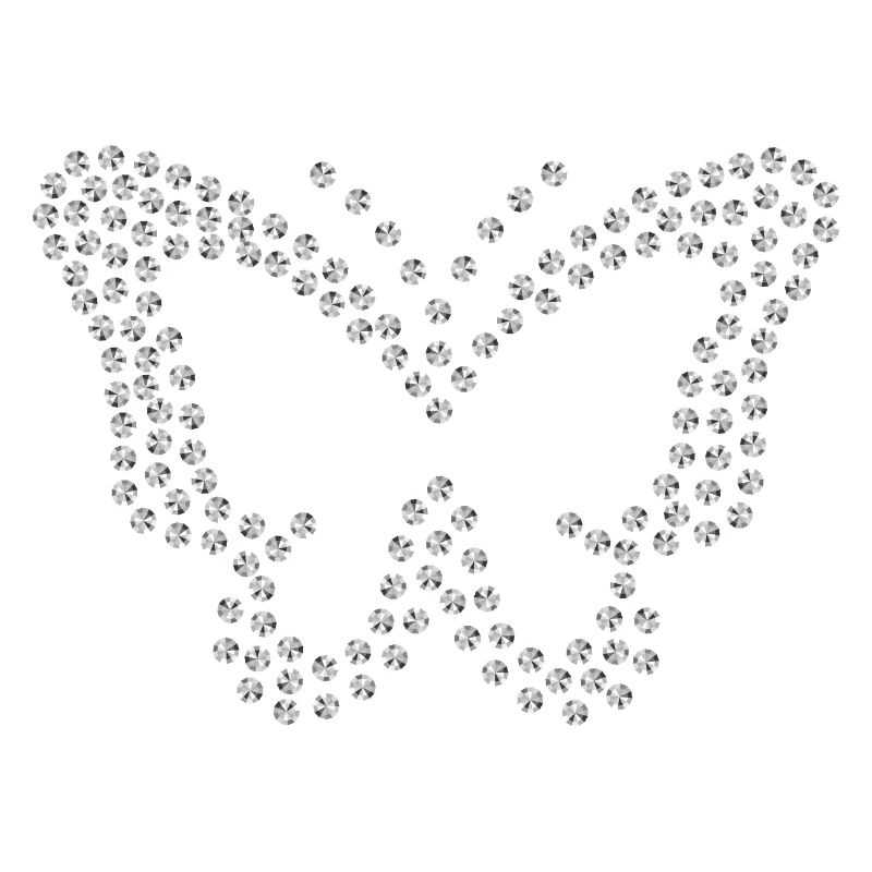 Diamond butterfly silver