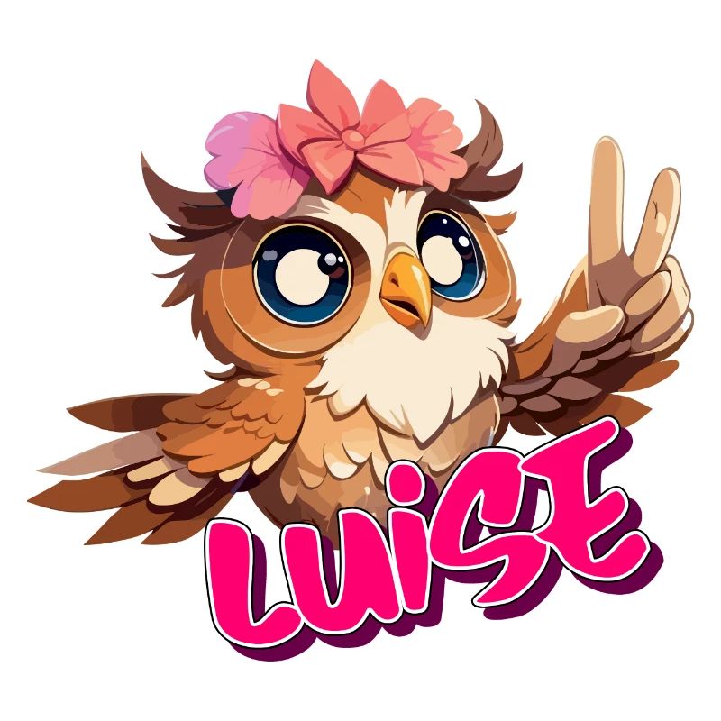 LUISE - Schöner Mädchen Name mit süßer EULE