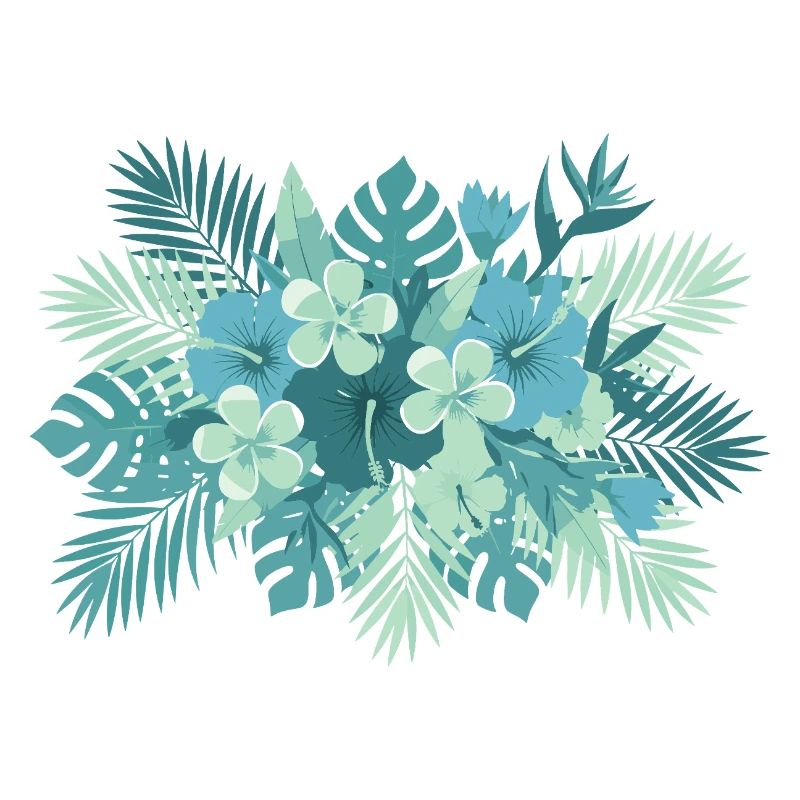 Composition florale de la sarcelle tropicale