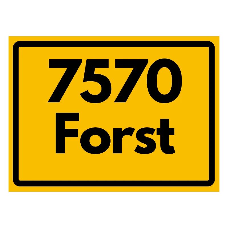 ALTE POSTLEITZAHL PLZ RETRO 7570 FORST