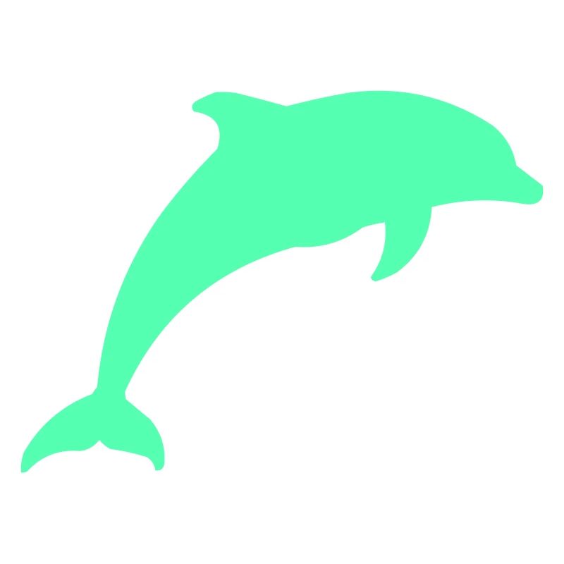 Glowing Dolphin Silhouette