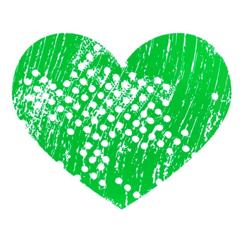 Coeur avec des trous (vert)