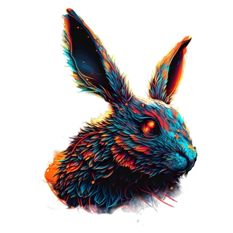 Rabbit Pet Synthwave Gift