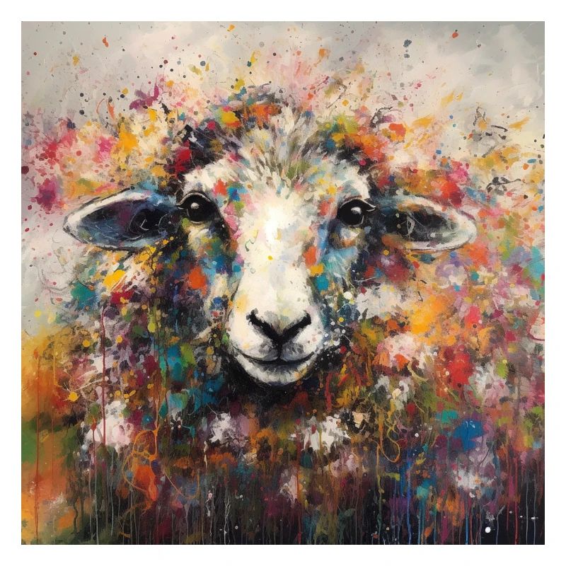 Modern & Colourful Sheep Wall Art by Bodhi