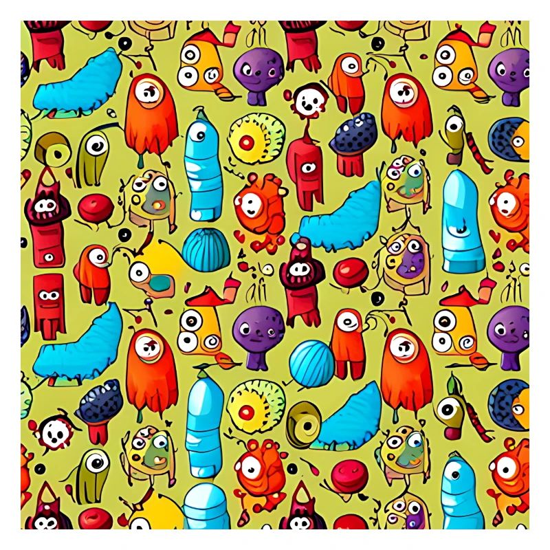 Happy Monsters Pattern