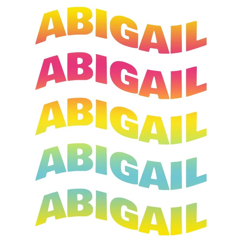 Abigail t-shirt text wave effect wave effect