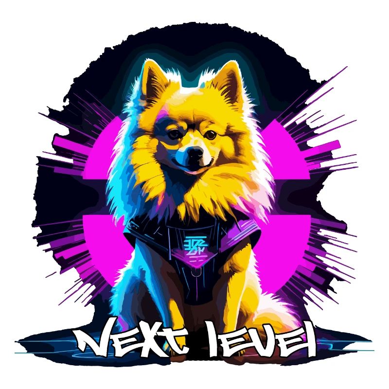 Small Spitz Spitz Next Level Cyber Dog Gift