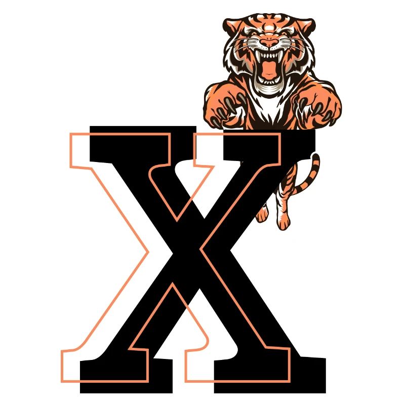Letter x tiger - gift idea