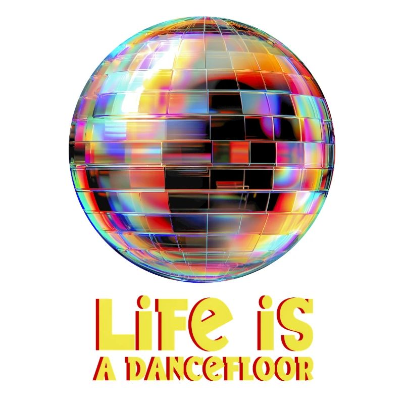 Disco Globe with Bright Colors
