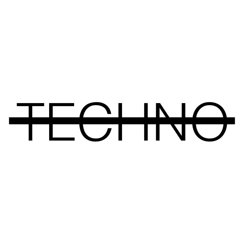 T-shirt with Techno inscription Techno minimal gift