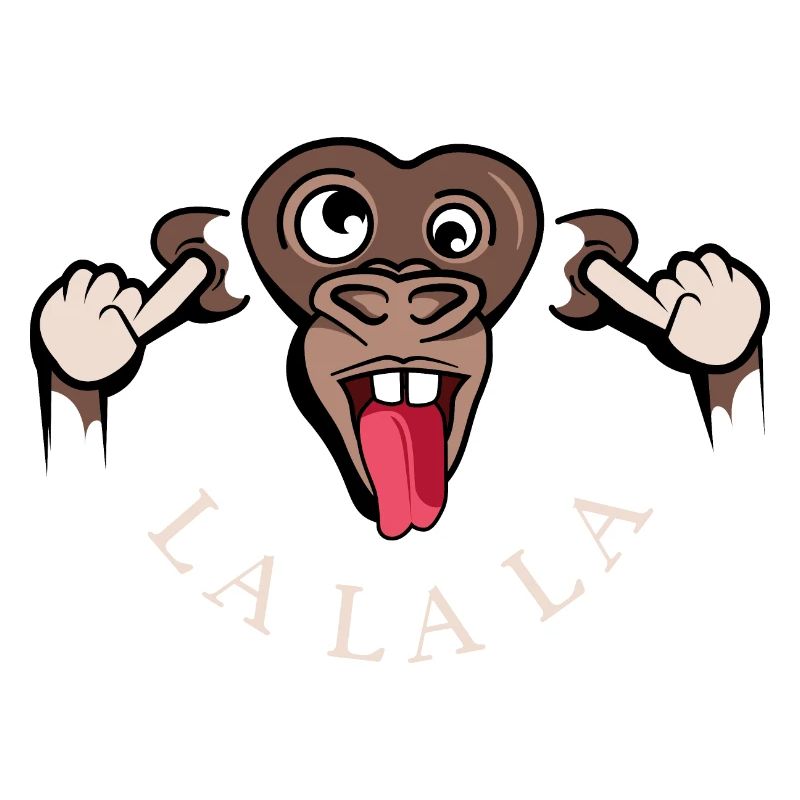 drôle singe lalala symbole illustration langue