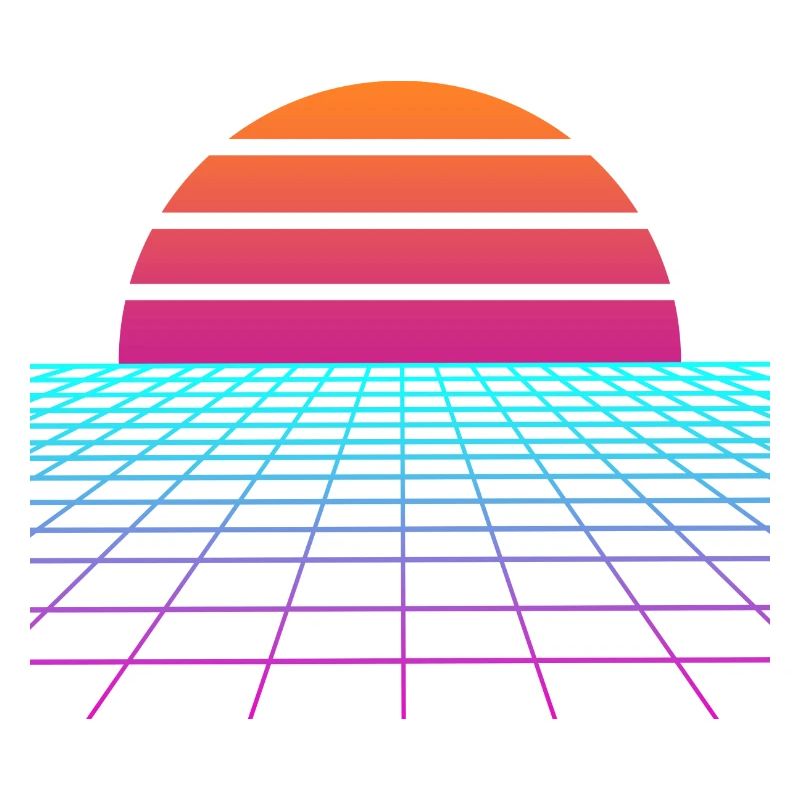 Synthwave Sunset. Maler Gift