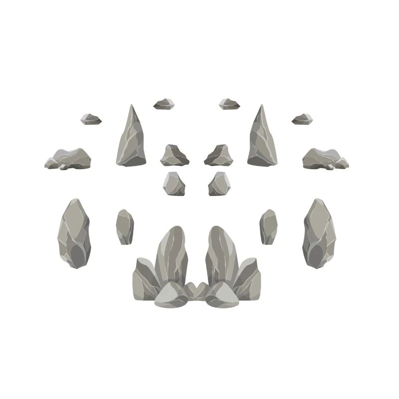 Recherche sur les roches et conception de roches à quartz
