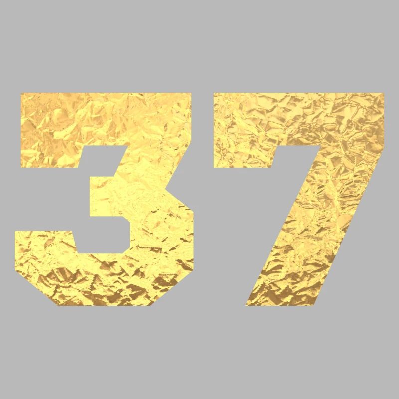 Numéro 37 paillettes doré - 37e anniversaire