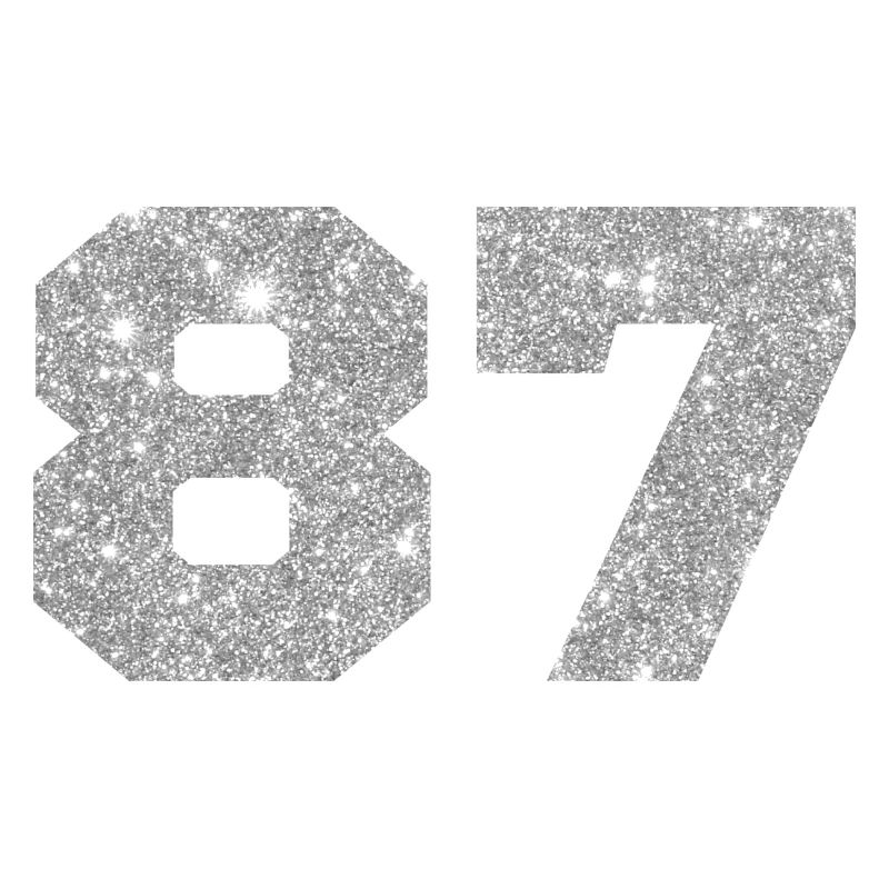 Nummer 87 Silberglitter - 87. Jubiläum