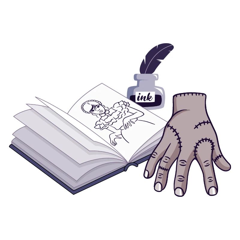 Zombie hand with open book
