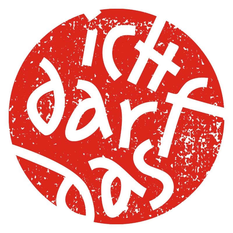 Statement Ich Darf Das Grunge Button 3