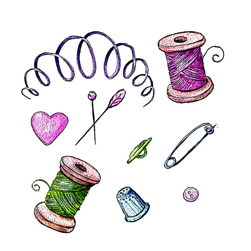 Sewing needle and thread thimble yarn pin