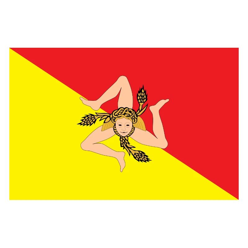 drapeau d’autocollant de l’autocollant de sicile drapeau Sicile