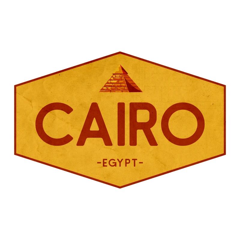 Cairo Egypt Pyramid Emblem