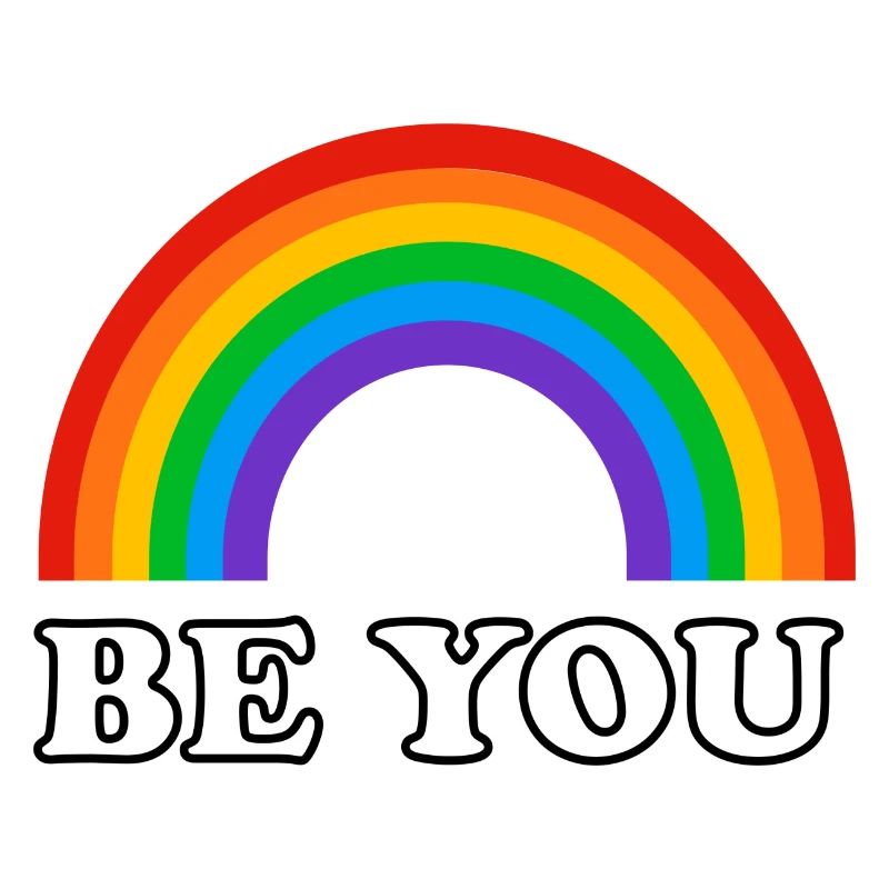 Sei du selbst - Gay Pride Regenbogen